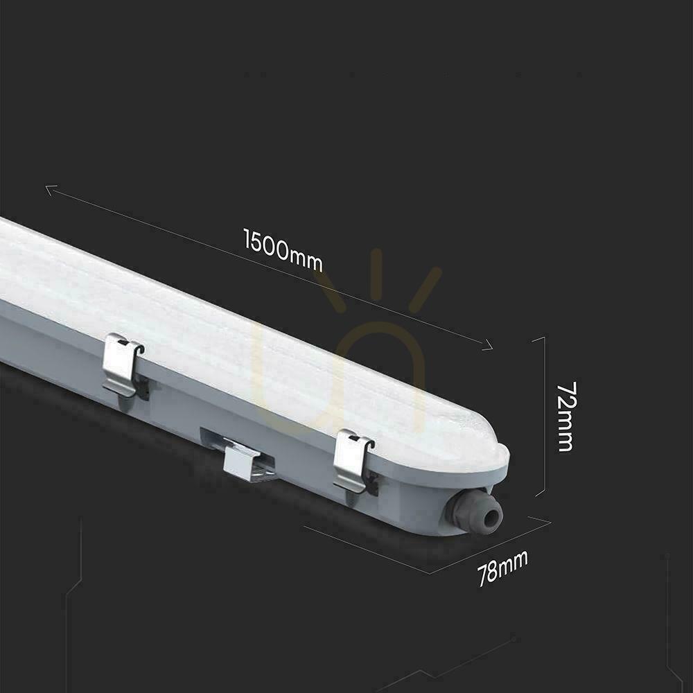 Náhled V-TAC LED hermetické svítidlo s mikrovlnným senzorem pohybu 48W 150cm 120Lm/W VT-150149S 4000K 5760lm V-TAC LED hermetické svítidlo s mikrovlnným senzorem pohybu 48W 150cm 120Lm/W VT-150149S 4000K 5760lm