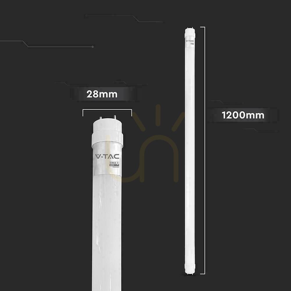 Zobrazit LED zářivka T8 V-TAC CREE CHIP 120cm 18W G13 nano plast 100Lm/W VT-121 3000K 1850lm 6 let záruka LED zářivka T8 V-TAC CREE CHIP 120cm 18W G13 nano plast 100Lm/W VT-121 3000K 1850lm 6 let záruka