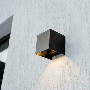 V-TAC solární nástěnné svítidlo 9W LED COB antracitová kostka 15x15cm IP65 pohybové čidlo VT-409CCT 3000K-4000K-5000K 800lm small 9
