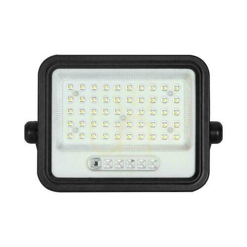 Kontrola V-TAC 100W CCT solární LED projektor dálkový automatický časovač IP65 černý VT-104W 1000lm 2 roky záruka