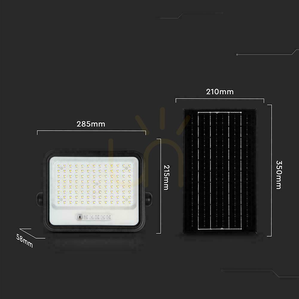 Zobrazit V-TAC 200W CCT solární LED projektor dálkový automatický časovač IP65 černý VT-204W 1700lm 3 roky záruka V-TAC 200W CCT solární LED projektor dálkový automatický časovač IP65 černý VT-204W 1700lm 3 roky záruka