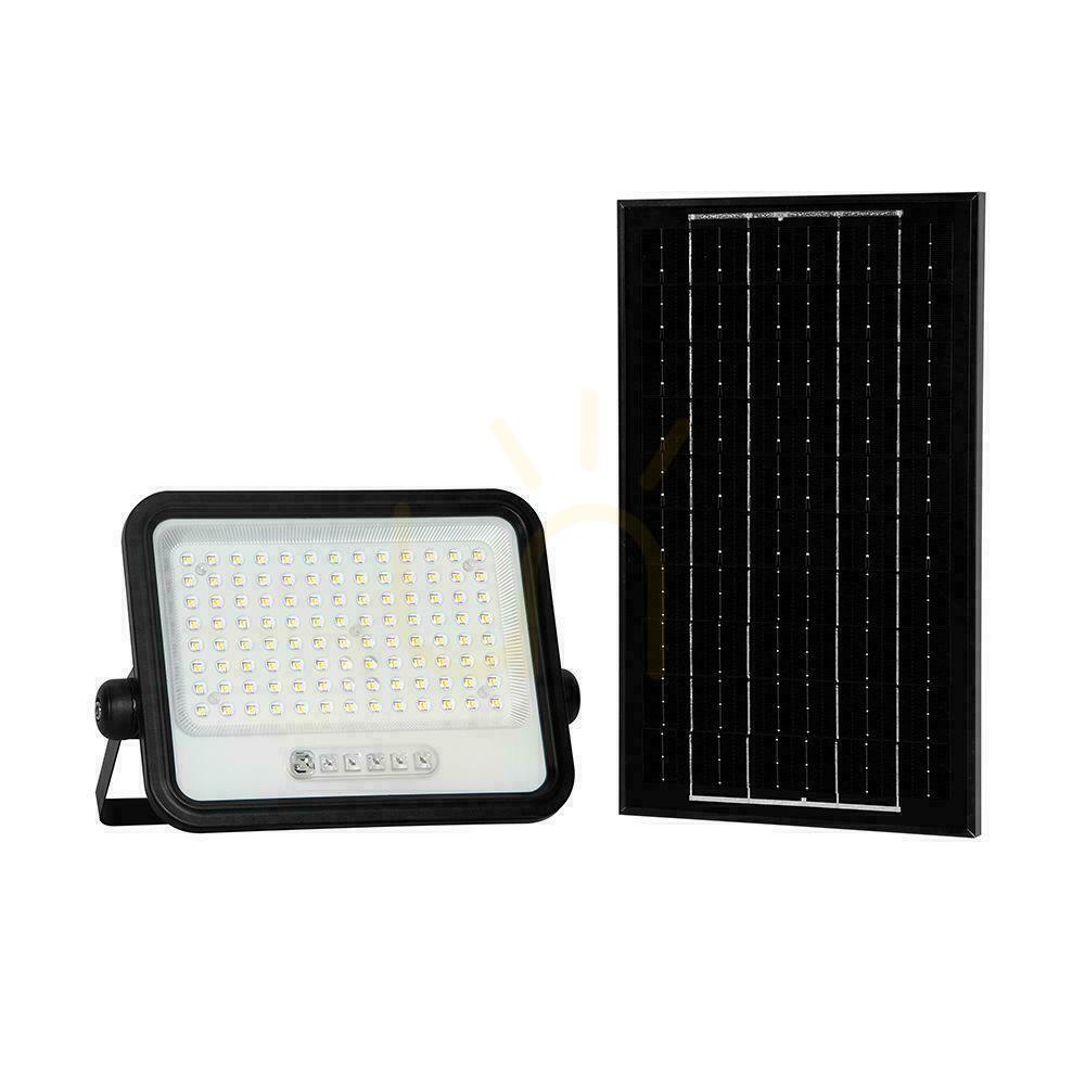 Kontrola V-TAC 200W CCT solární LED projektor dálkový automatický časovač IP65 černý VT-204W 1700lm 3 roky záruka V-TAC 200W CCT solární LED projektor dálkový automatický časovač IP65 černý VT-204W 1700lm 3 roky záruka