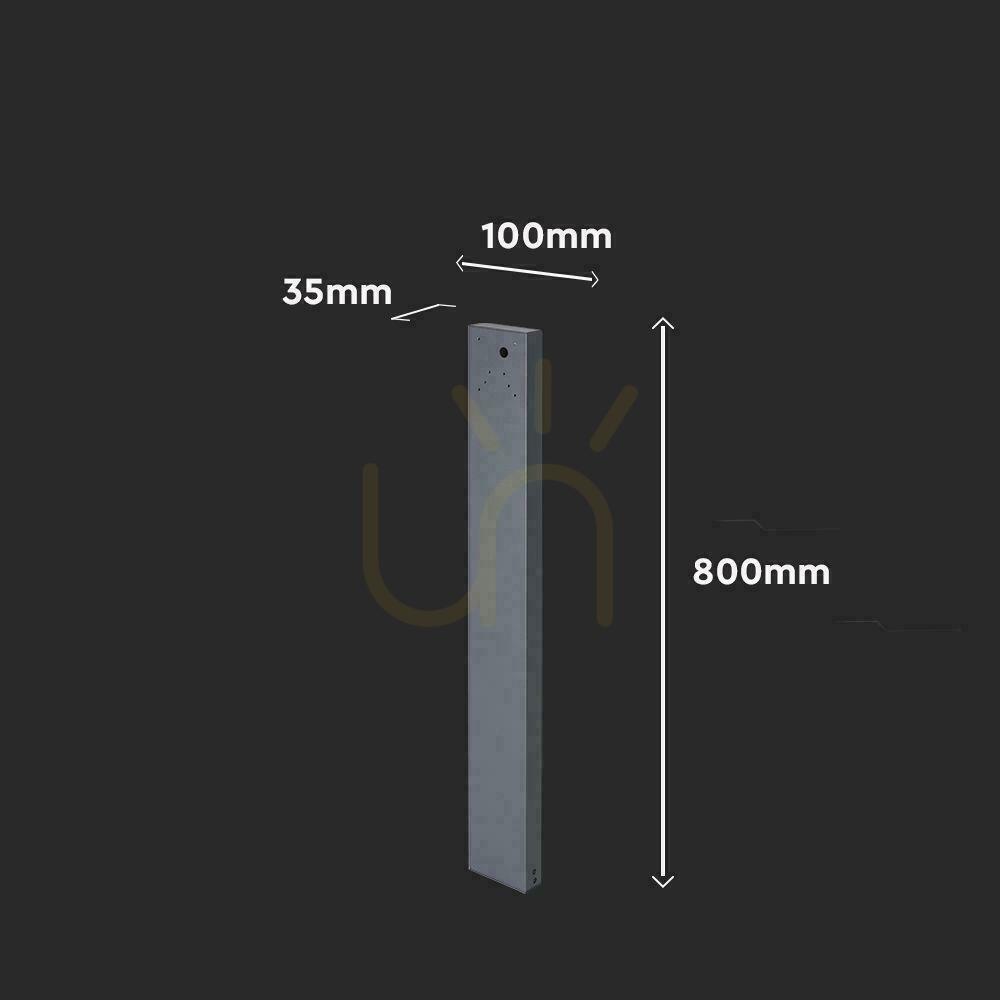 Pohled Sloupek 80 cm pro solární nástěnné svícny VT-409CCT SKU 23770, 23824, 24063, 24089 antracit VT-11080 Sloupek 80 cm pro solární nástěnné svícny VT-409CCT SKU 23770, 23824, 24063, 24089 antracit VT-11080