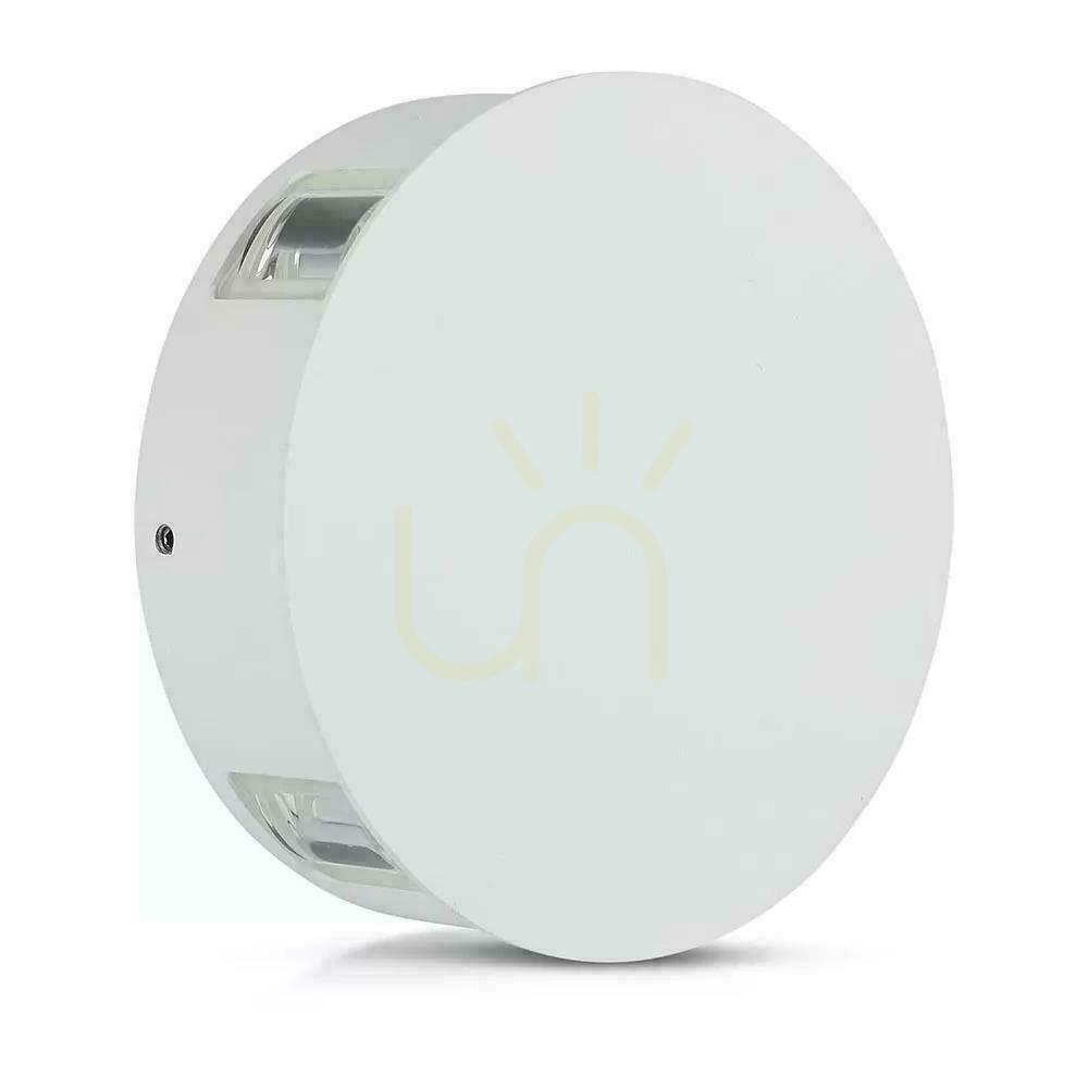 Kontrola V-TAC 4W LED nástěnné svítidlo IP65 bílé kulaté VT-706 4000K 428lm 3 roky záruka V-TAC 4W LED nástěnné svítidlo IP65 bílé kulaté VT-706 4000K 428lm 3 roky záruka