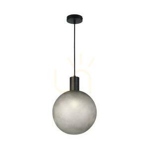 V-TAC E27 závěsné svítidlo 300x400mm koule z kouřového skla, černá VT-89025 0 V-TAC E27 závěsné svítidlo 300x400mm koule z kouřového skla, černá VT-89025 small 0