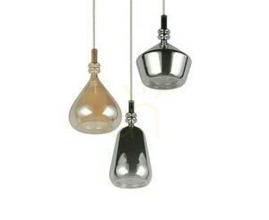 Závěsné svítidlo Trio ALDEA 349430317 3×E14 – bílá, chrom a jantarové sklo small 5
