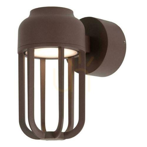 Kontrola Venkovní nástěnné svítidlo Lucide WELLS hnědé LED 8W IP54 33808/08/97