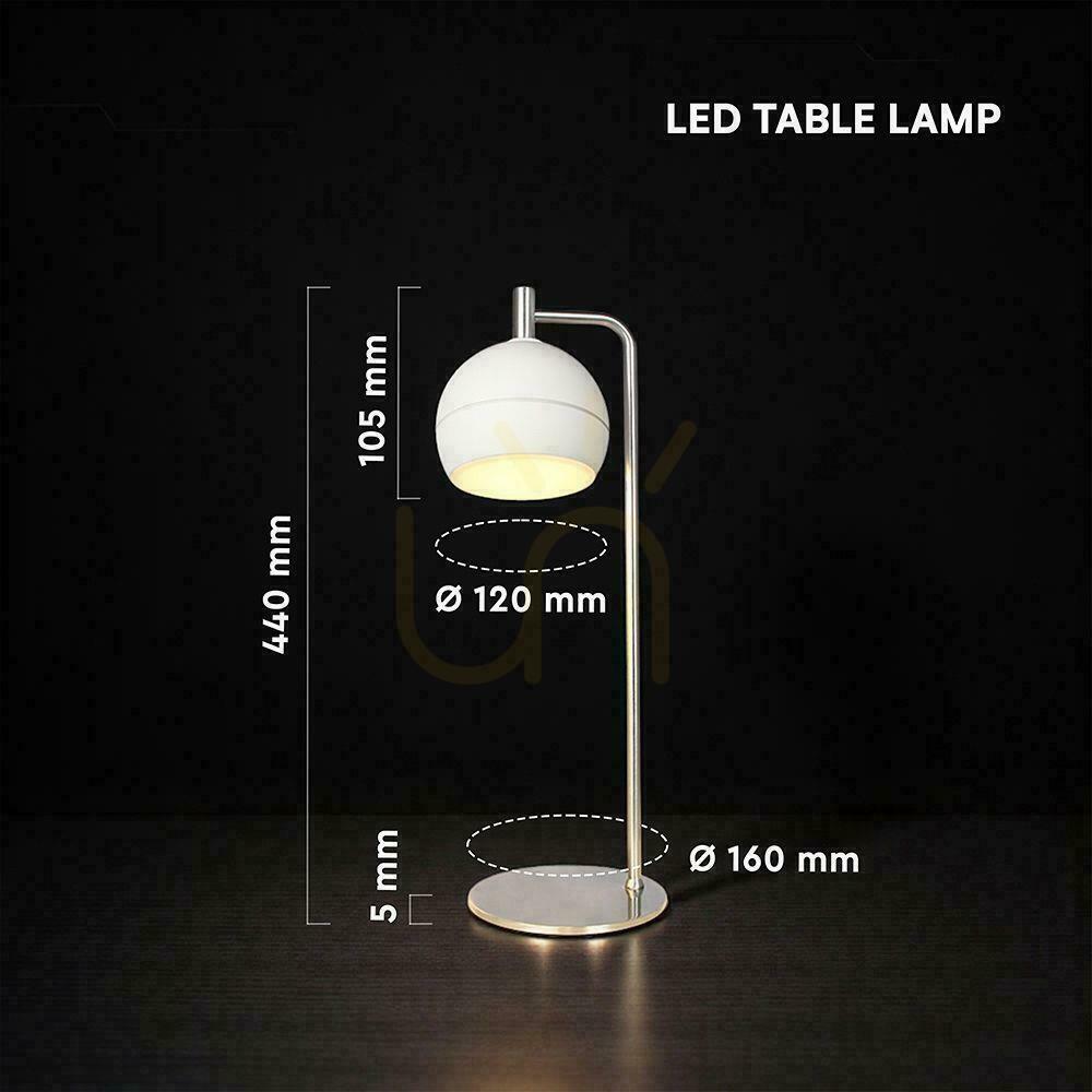 Náhled 10W LED 44cm stolní lampa bílá VT-89022 3000K 1200lm stolní lampa. 10W LED 44cm stolní lampa bílá VT-89022 3000K 1200lm stolní lampa.