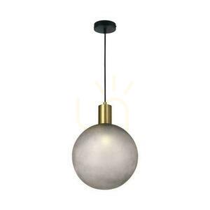 V-TAC E27 závěsné svítidlo 300x400mm koule z kouřového skla, starozlatá VT-89025 0 V-TAC E27 závěsné svítidlo 300x400mm koule z kouřového skla, starozlatá VT-89025 small 0