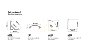 TEKKNI ARRE set černý, mléčný odstín 2 m 2 TEKKNI ARRE set černý, mléčný odstín 2 m small 2
