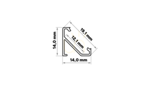 Rohový LED profil TEKKNI+ BARDE+ 45°, surový hliník, 2,02 m, 38-2430-20 small 1