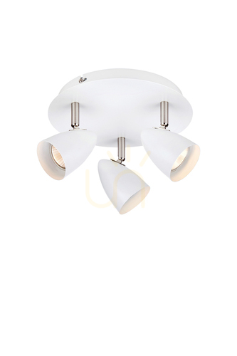 Kontrola Plafond Markslojd CIRO 3 bílý kov 26 cm 107412
