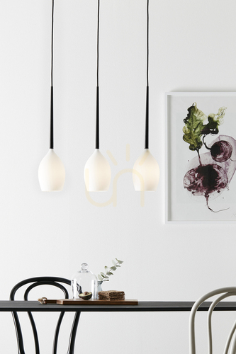 Kontrola Závěsné svítidlo Markslojd SALUT 3L 106808 bílé/černé sklo kov 63 cm
