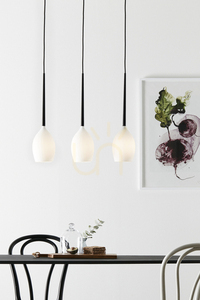 Závěsné svítidlo Markslojd SALUT 3L 106808 bílé/černé sklo kov 63 cm small 1