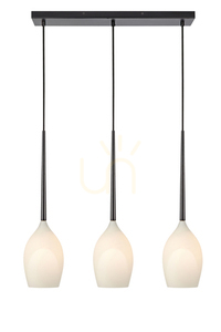 Závěsné svítidlo Markslojd SALUT 3L 106808 bílé/černé sklo kov 63 cm small 0