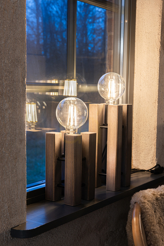 Kontrola Stolní lampa Markslojd Lodge 108758 hnědá dřevo 36 cm
