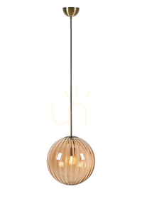 Závěsné svítidlo Markslöjd Fengari 108763 jantarové sklo mosaz 35 cm small 0