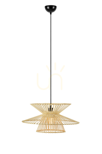 Kontrola Přívěsek světla Markslojd Duplici 108785 přírodní bambus 57 cm