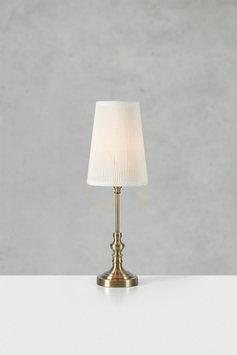 Kontrola Stolní lampa Markslojd Noble 108969 mosaz/bílá 56 cm ocel