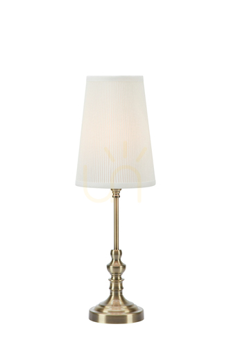 Kontrola Stolní lampa Markslojd Noble 108969 mosaz/bílá 56 cm ocel