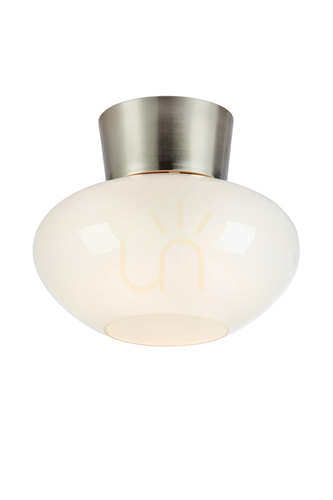 Kontrola Plafon Markslojd Malaga 1L bílý/saténový nikl 25 cm 109025
