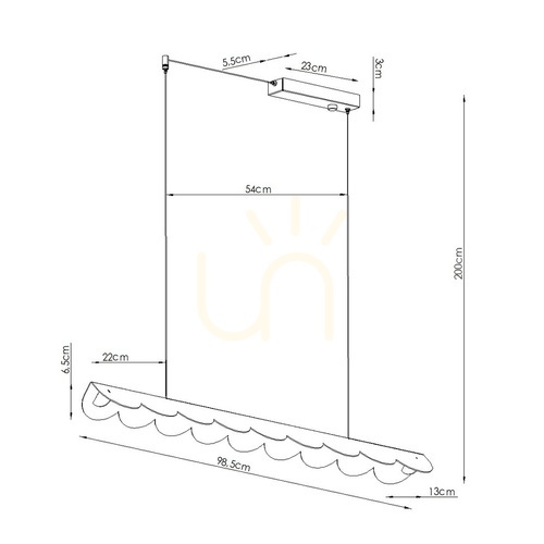 Kontrola Závěsné svítidlo BISCUIT 100 béžové LED 12 W 4000 K 1420 lm CRI 98, 98,5 cm, Thoro