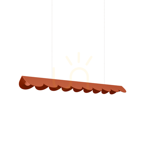 Kontrola BISCUIT 100 okrově červená LED závěsná lampa 4000K