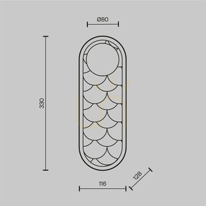 LED nástěnné svítidlo Maytoni Perlamour MOD473WL-L20BSK mosazné 20 W small 12
