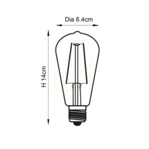 LED žárovka E27 hruška transparentní Endon 2W small 1