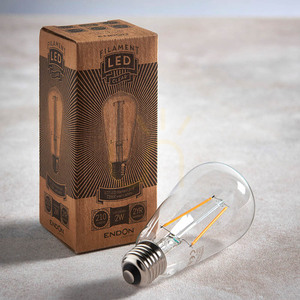 LED žárovka E27 hruška transparentní Endon 2W small 4