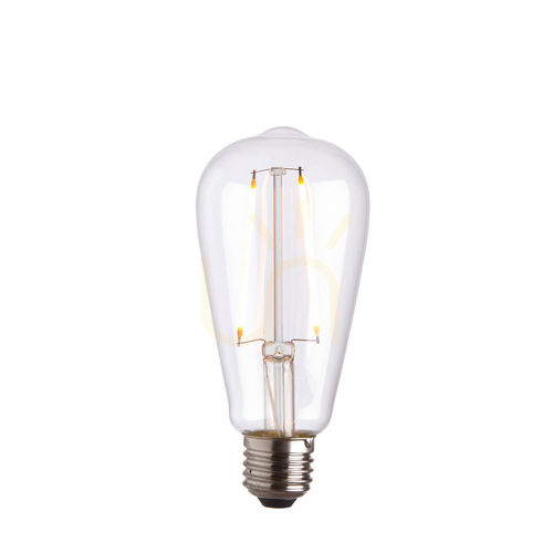 Kontrola LED žárovka E27 hruška transparentní Endon 2W