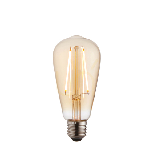 Kontrola LED žárovka E27 hruška jantarová Endon 2W