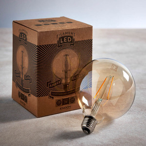 E27 LED žárovka Globe Amber Endon 2 W 12,5 cm sklo small 3