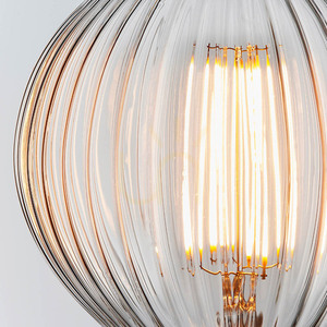 Stolní lampa Endon Ribb transparentní sklo E27 4W small 2