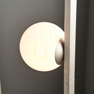 Stojací lampa Endon Enzo 92496, kartáčovaná stříbrná, opálové sklo, 3×G9 small 1
