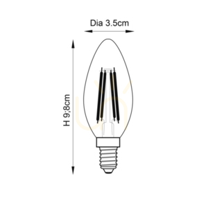 Příslušenství E14 LED žárovka Transparent Endon small 1