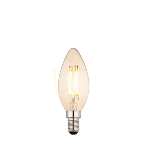 Kontrola Žárovka Endon E14 LED filamentová svíčka 4 W, jantarová, 2500 K