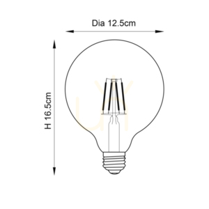 LED žárovka E27 globe Amber Endon 6 W stmívatelná small 1