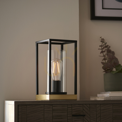 Kontrola Stolní lampa Caleb Brass Endon