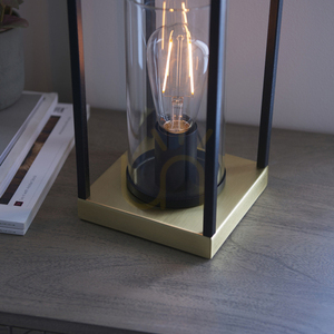 Stolní lampa Endon Caleb mosazná E27 sklo ocel 29 cm small 7