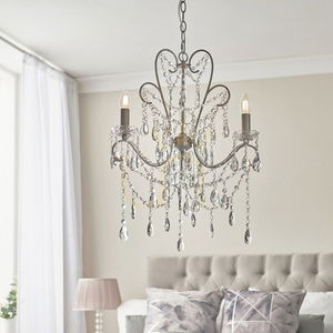 Závěsné svítidlo Endon Berkley 95524 stříbrné s křišťálovým sklem 3 × E14 small 3