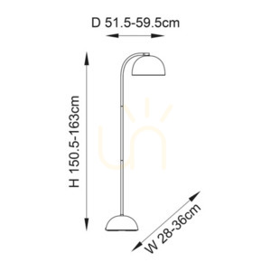 Stojací lampa Endon Brodey černá ocel E27 small 2