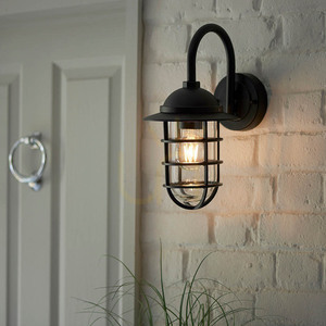 Nástěnné svítidlo Endon Port černé E27 1x10W small 3