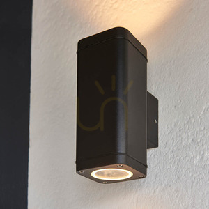 Nástěnné svítidlo Endon Milton černé GU10 2x7 W stmívatelné small 2