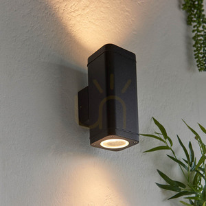 Nástěnné svítidlo Endon Milton černé GU10 2x7 W stmívatelné small 3