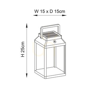 Stolní lampa Endon Linterna černá LED stmívatelná 25 cm small 2