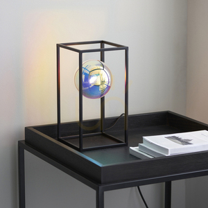 Stolní lampa Endon Kinjo černá s duhovým sklem G9 30 cm small 3