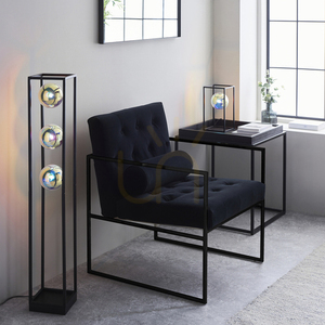 Stolní lampa Endon Kinjo černá s duhovým sklem G9 30 cm small 4