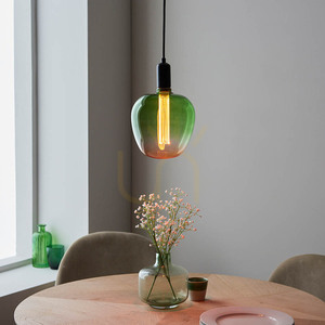 Dekorativní LED žárovka Endon Roves E27 2,8 W 1800 K, zeleno-růžové ombré sklo, Ø 19 cm small 3
