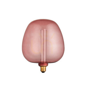 Závěsná lampa Endon Roves růžová E27 24,5 cm sklo ocel small 1